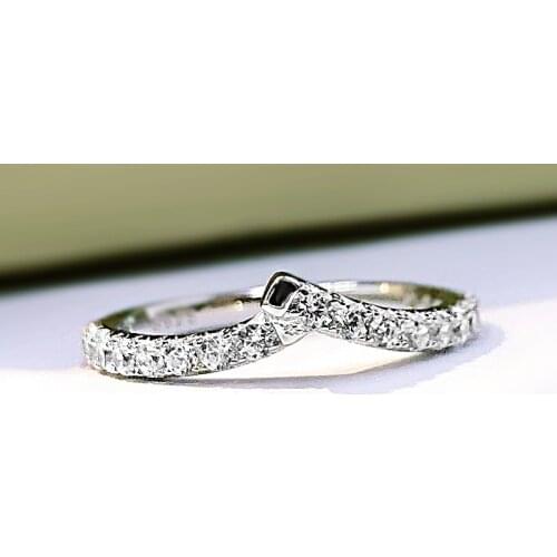 100% 925 silver white gold plated Created Moissanite ring For Women Man Korean Exquisite Valentines Day Fine jewelry gift