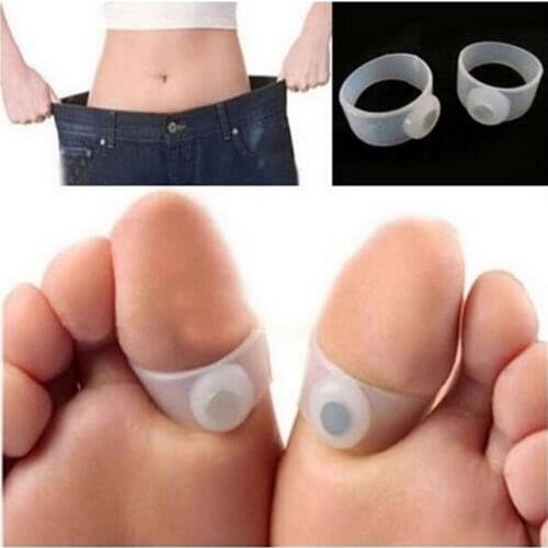 6 Pcs/3pairs Magnetic Toe Rings Therapy Slimming Products Fast Lose Weight Burn Fat Reduce Fats body Silicone Foot Massage