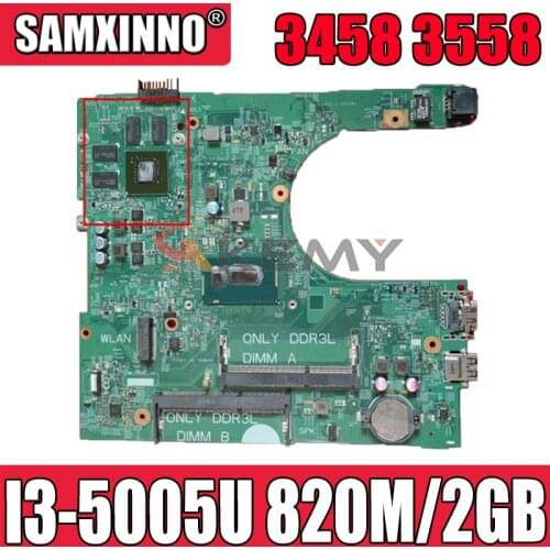 Akemy 14216-1 FOR Dell Inspiron 3458 3558 Laptop Motherboard I3-5005U 820M/2GB PWB:1XVKN CN-02V716 2V716 Mainboard 100%Test