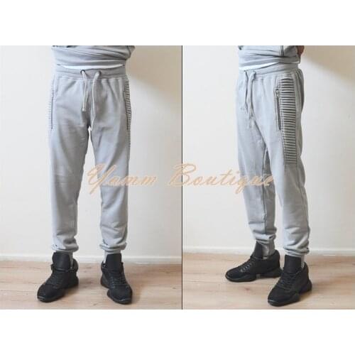 AW2020 Kanye Mens Low Drop Crotch Sides Quilted Sweatpant Tactical Functional Joggers / Skinny Fit