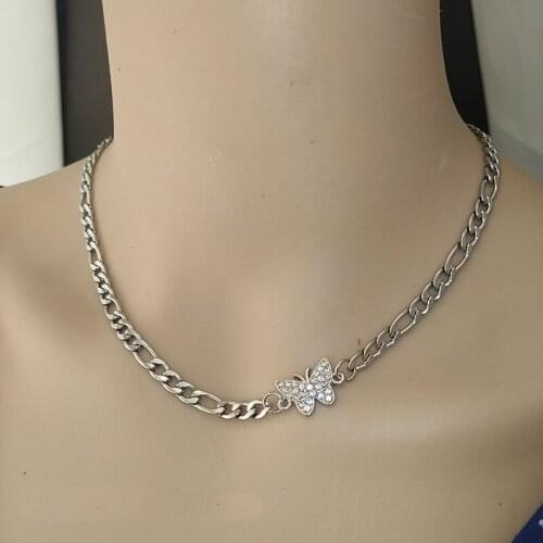 High Quality Clavicle Chain Jewelry Silver Color Butterfly Women Necklace Daily Collar