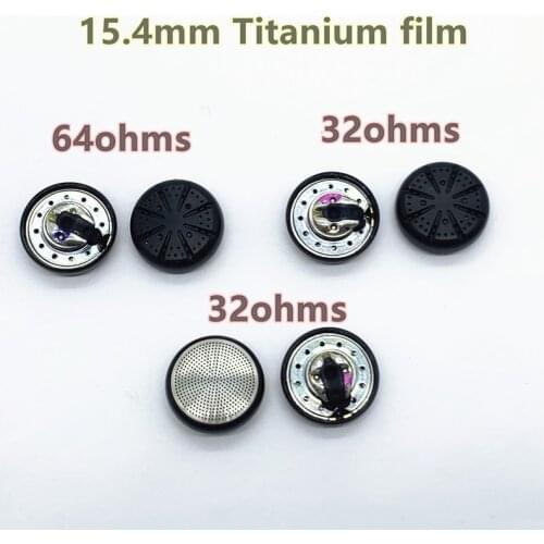 15.4mm Speaker unit MX500 Titanium film 32ohms/64ohms 2pcs