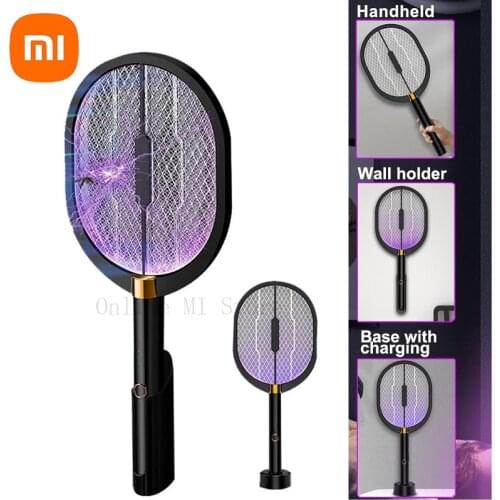 Xiaomi 3 IN 1 LED Electronic Mosquito Killer Lamp 3000V USB Rechargeable Anti Mosquito Racket Swatter Zapper Trap Flies Insects