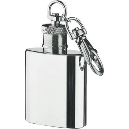 1oz Mini Stainless Steel Hip Flask Alcohol Flagon with Keychain best gift supply 2016 drop shipping sale