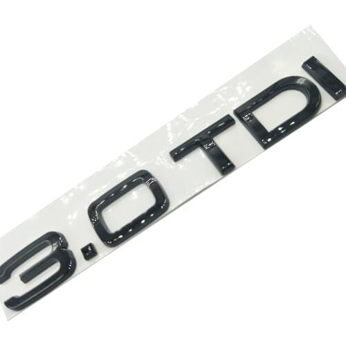 For Audi A4 S4 A5 S5 A6 C6 A7 A8 A6L 3.0TDI Glossy black Emblem Car Styling Rear Trunk Letter Number Logo Sticker