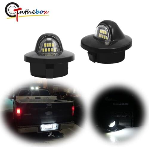 Gtinthebox T10 LED 12V-24V White 3W Full LED License Plate Lights For Ford F150 F-250 F-350 F-450 F-550 Ranger Raptor Explorer