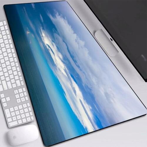 Sky Sunshine Blue Cloud HD Pattern Mouse Mat Gaming Mouse Pad Extended Large Keyboard Desk Pad Smooth for Gamer Accurate-control