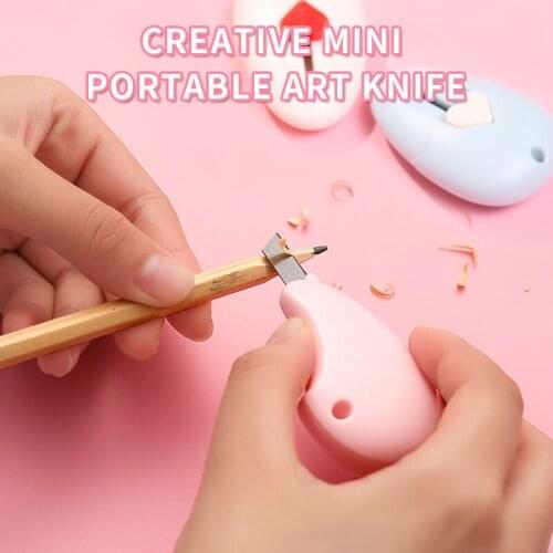 Mini Cute Art Cutter Utility Knife Express Box Knife Paper Cutter Craft DIY Tools Creative Stationery School Student Art Supplie