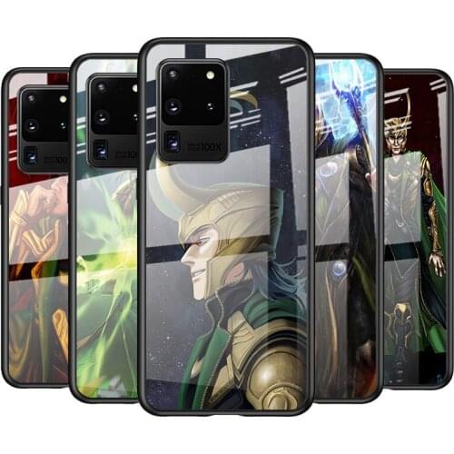 Tempered Glass Cover Fashion Marvel Loki Art For Samsung Galaxy S21 Ultra Plus 5G M51 M31 M21 Shockproof Shell Phone Case