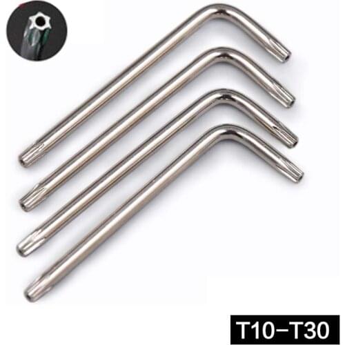 5Pcs Hand Tool Set Anti Tamper Star Torx Wrench Set Proof Torx Key Bit Wrench L Shape Screwdriver Spanner T10 T15 T20 T25 T30