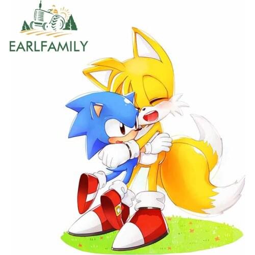 EARLFAMILY 13cm x 13cm for Sonic Decal Anime Waterproof Motorcycle Helmet RV VAN Snowboard Decoration Scratch-proof Car Stickers
