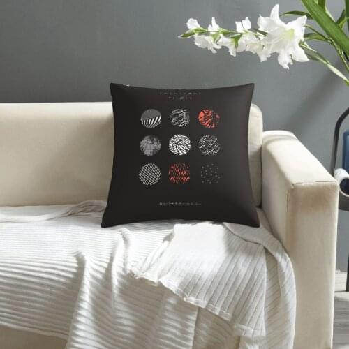 Twenty One Pilots pattern print Cushion Cover Decorative Pillowcase Chair Seat Square Car Pillow Cover Home Living Textile