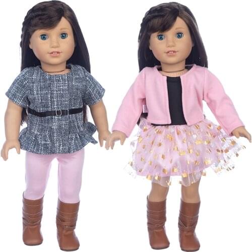 2021 New Autumn outfit Fit for American Girl Doll Clothes 18-inch Doll , Christmas Girl Gift(only sell clothes)