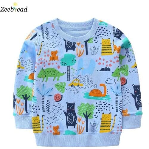 Zeebread New Arrival Boys Girls Sweatshirts For Autumn Spring Cotton Baby Clothes Hot Selling Animals Print Kids Tops Winter