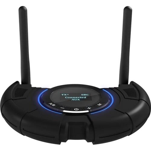 New Wireless Bluetooth-Compatible 5.0 Audio Adapter Wireless transmitter receiver Adapter Optical fiber Antenna OLED Display