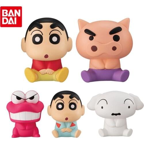 Bandai Genuine Gacha Crayon Shin-chan Q Version Cute Clip Series Nohara Shinnosuke BURIBURI ZAEMON Anime Action Figures Toys