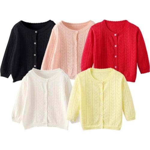 Autumn Winter Girls Shirt Coat Cardigan Knitted Thin Sweater Long Sleeve Casual Tunic Korean Clothing Top New Arrival