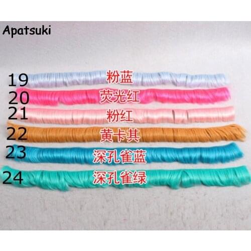 5cm*100cm Doll Wigs Hair For Barbie Kelly Doll Short DIY Fringe Hair/wigs Colorful Hair For 1/3 1/4 1/6 BJD SD Doll