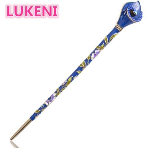 Retro fashion noble Flower Multicolor Hairpin Wedding headdress Hair sticks Fashion jewelry For women Free shipping