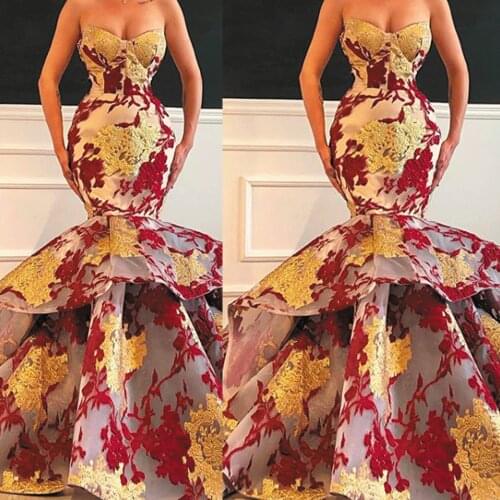 SuperKimJo Vestido De Festa Luxury Burgundy Evening Dresses Long Embrodiery Applique Elegant Mermaid Evening Gown Formal Dress
