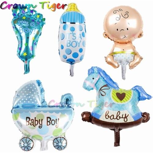 Baby hat toy 5pc Cute cartoon Baby Boys Girls birthday Balloons Stroller Funny infant Kids classic Toys for Birthday decor Gift