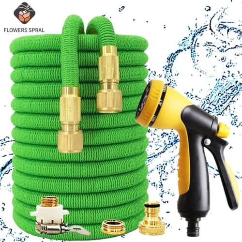 Hose Garden Car Wash Cleaning Garden Sprayer Stretch Watering Hose High Pressure Hose Irrigation Watering Extendable Garden Hose