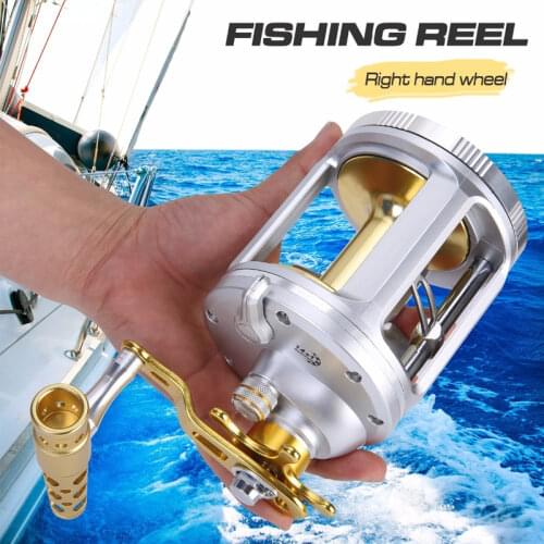 Sougayilang Strong Trolling Fishing Reel Saltwater Freshwater Bait Casting Fishing Reels Right Hand Spinning Reel Trolling Reels