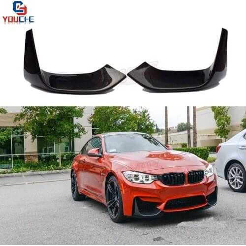 For BMW M3 F80 M4 F82 F83 Front Bumper Splitter Corner Spoiler 2014 + Carbon Fiber Material Splitter