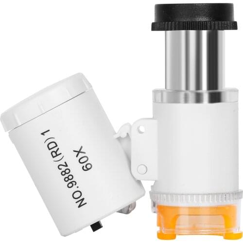 60X Magnifying Glass Lighted Magnifier with 2 LED Lights & 1 UV Light Adjustable Focal Length for Jewelers Watchmakers