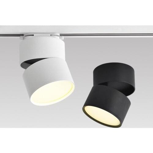 Dimmable LED Downlights Surface Mounted LED Ceiling Lamps 7W 10W 15W Foldable 360° Rotatable Background Track Spot lights