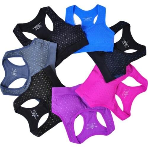 2017 7 Colors Women Sports Bra Push Up Padded Fitness Vest Breathable Seamless Underwear Yoga Running Fitness Bras Comfortable