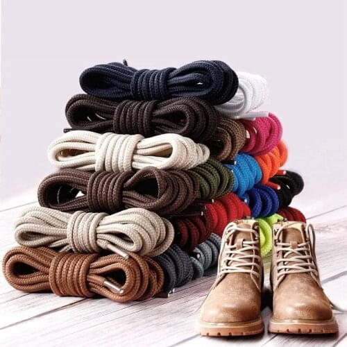 1Pair Round Shoelaces Polyester Solid Classic Martin Boot Shoelace Casual Sports Boots Shoelaces Sneakers Shoes Lace 21 Colors