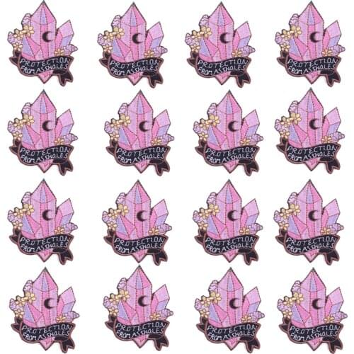 Prajna 10PCS Cartoon Gem Stripes Patch On Clothes Embroideried Patches For Clothing Iron On Patch DIY Letter Patches For Clothes