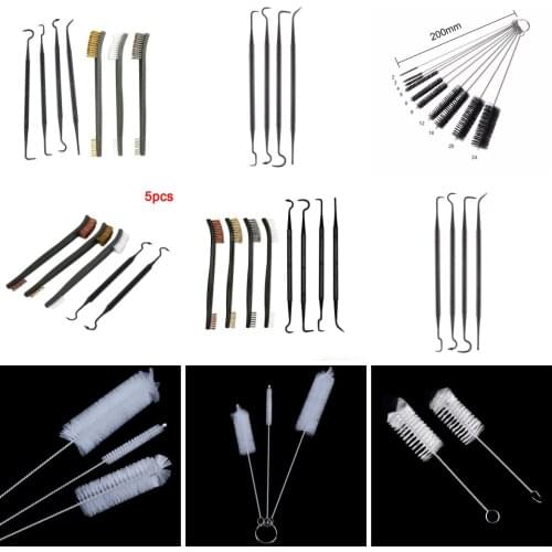 4/5/7/8pcs Gun Cleaning Rod Brush Head Kit Rifle Pistol Cleaning Tool Hunting Accessories