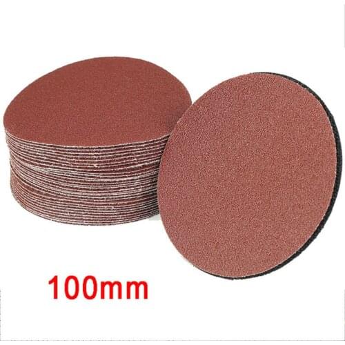 5Pcs Sanding Polishing Paper 4" 100mm Diameter Sanding Discs Round Sandpaper Pads Hook and Loop Grit 40#~2000