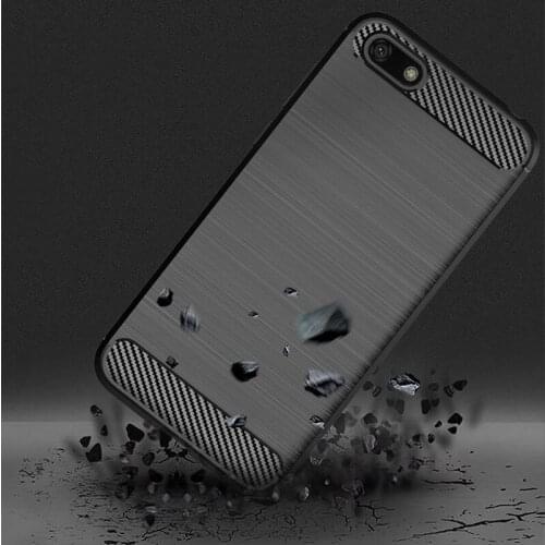 Shock Absorption Cover Soft TPU Anti Scratch Carbon Fiber Back Original Case for Huawei Honor 7S Honor Play 7 Cover Cases