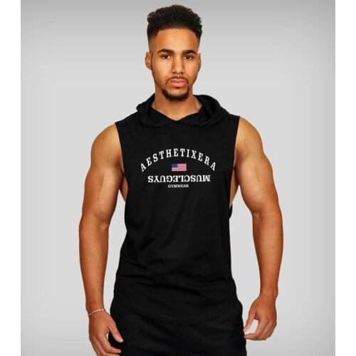 Brand Singlet Fitness Tops Sportswear Cotton Tank Top Men Vest Bodybuilding Muscle Tops Sleeveless Shirt Casual Gyms Clothing