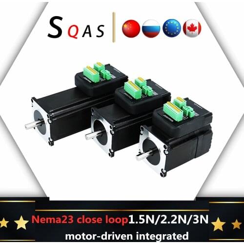 CNC motor 1pcs Nema23 close loop motor-driven integrated 1.5N 2.2N 3N 8mm shaft Integrated digital hybrid servo motor with drive