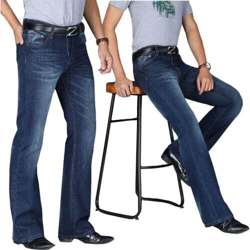 Jeans For Men Mens Big Flared Jeans Boot Cut Leg Flared Loose Fit high Waist Male Designer Classic Denim Jeans Pants