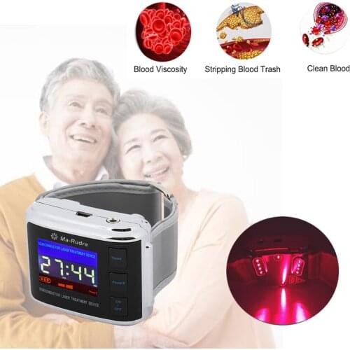 Infrared Laser Acupuncture Diabetes Rhinitis Health Care Laser Watch Therapy blood viscosity High Blood Pressure Dropshipping