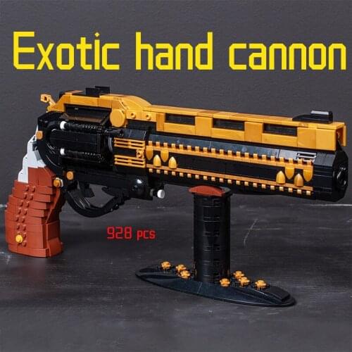MOC Building Block Maker Movie Classic Weapon Exotic hand cannon Creative Assembly Model Kid Toy DIY Build Bricks Birthday Gift