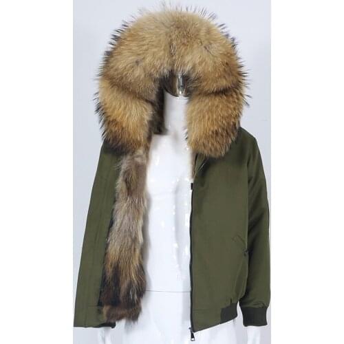 MENINA BONITA 2021 Men Bomber Parka Waterproof Winter Jacket Natural Real Raccoon Fox Fur Coat Collar Hooded Warm Streetwear New