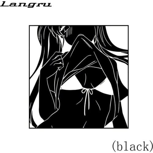 Langru 17*17.6cm New Style Anime Vinyl Decal Cute Sticker Window Manga Anime Decal Car Accessories Jdm