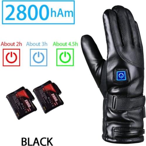 Motorcycle Gloves Windproof Electric Heated Gloves Moto Touch Screen Battery Powered Winter Riding Gloves For Men Women