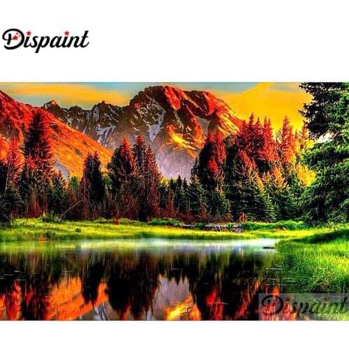 Dispaint Full Square/Round Drill 5D DIY Diamond Painting "natural scenery" 3D Embroidery Cross Stitch Home Decor Gift A12964