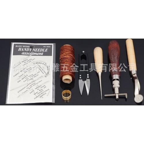 7Pcs/Set DIY Leather Tool Suit NEW Artistic Quality Durable Process Manual Hand Sewing Suit Accessories Professional Handicraft