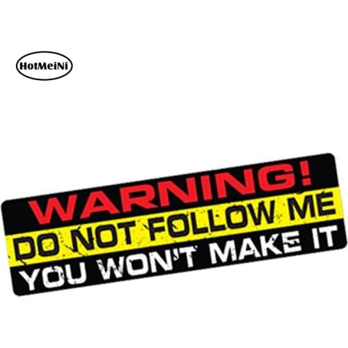 HotMeiNi 15cm x 4cm Car Styling DO NOT FOLLOW ME Decal Car Sticker Vinyl Funny Bumper 4X4 SUV Waterproof Car Trunk Accessories