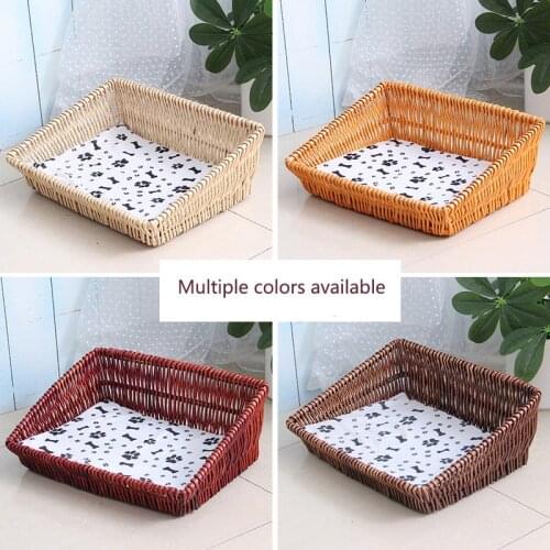 Rattan cat litter cat litter willow kennel four seasons universal dog summer supplies pet summer cold nest