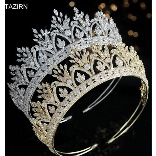 Newest Crowns CZ Women Wedding Tiaras Zircon Gold Butterfly Jewelry Accessories Princess Party Headdress Best Gifts for Bride