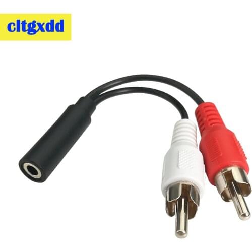 New Universal 3.5mm Stereo Audio Female Jack to 2 RCA Male Socket to Headphone 3.5 Adapter Cable For Speakers Mixers etc